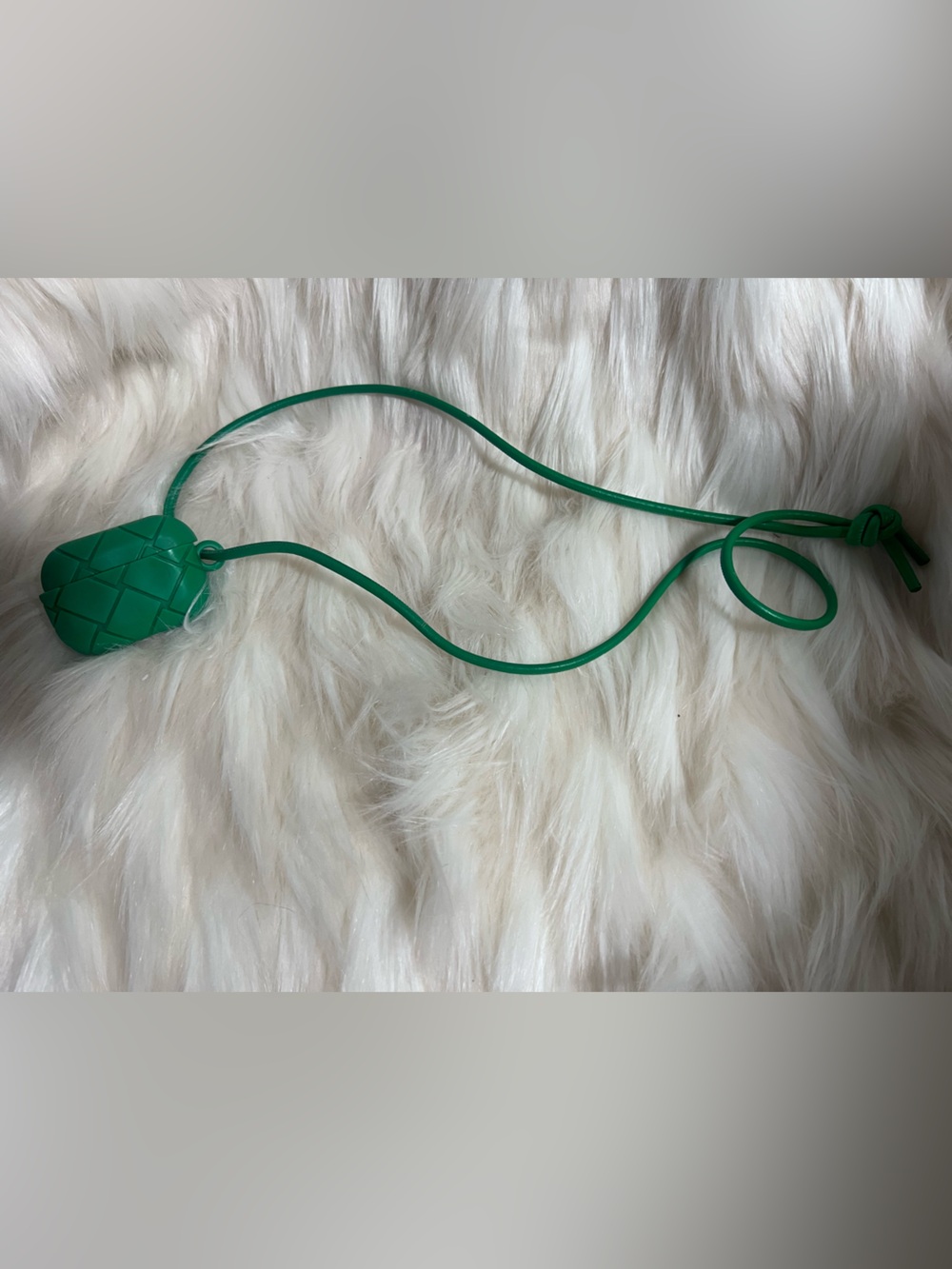 Authentic Bottega Veneta Green Intrecciato Silicone AirPods Case